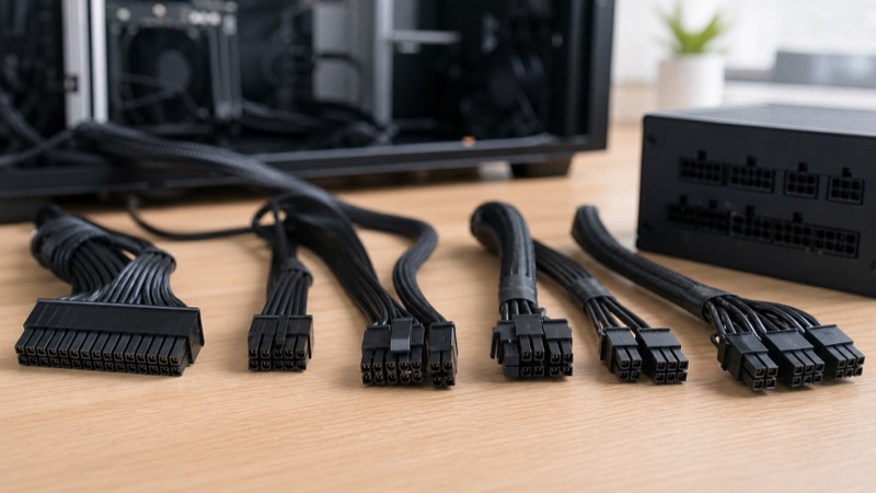 고해상도 모니터와 DisplayPort 케이블 연결