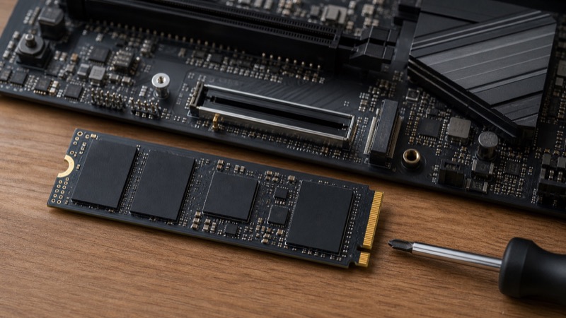 M.2 NVMe SSD가 장착된 메인보드